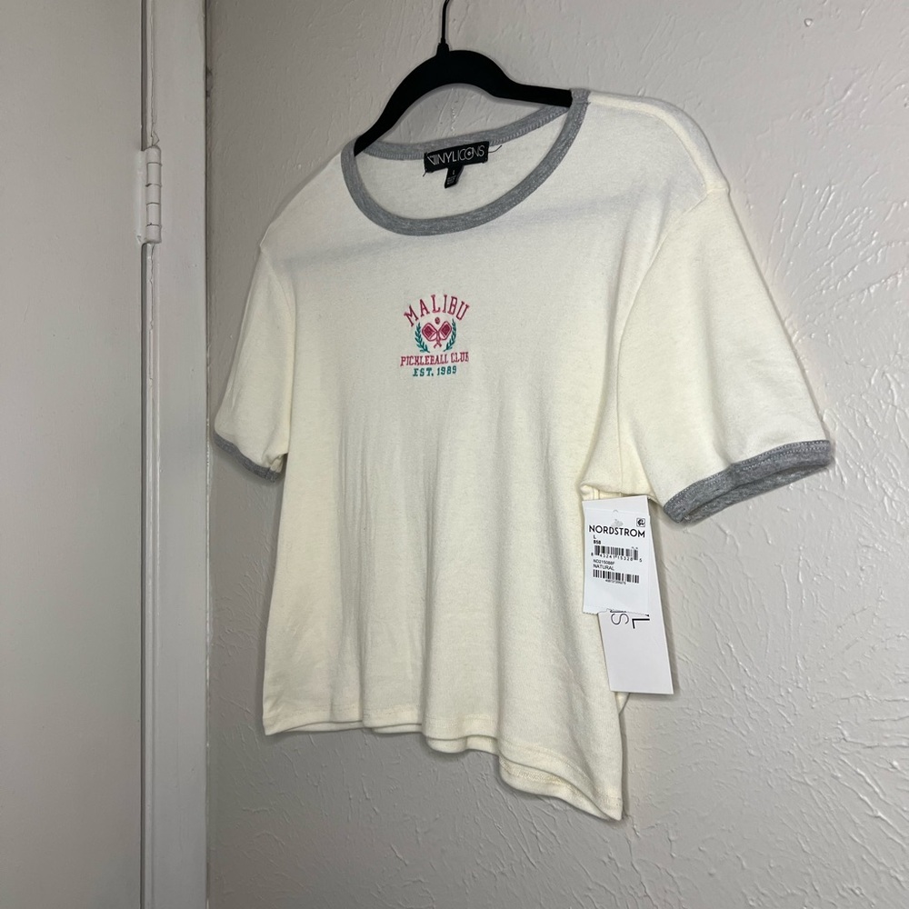 NWT Vinyl Icons Pickleball Cropped Tee - Picture 4 of 8